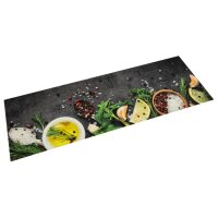 vidaXL K&uuml;chenteppich Waschbar Gew&uuml;rze 45x150 cm Samt