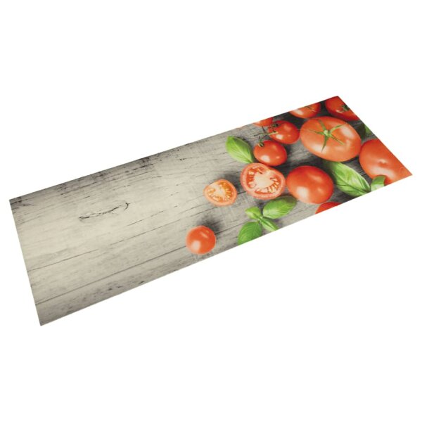 vidaXL K&uuml;chenteppich Waschbar Tomaten 45x150 cm Samt