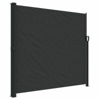 vidaXL Seitenmarkise Ausziehbar Schwarz 180x500 cm