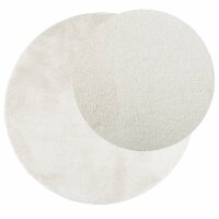 vidaXL Teppich OVIEDO Kurzflor Creme &Oslash; 200 cm