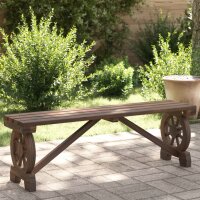 vidaXL Gartenbank 115 cm Massivholz Tanne