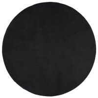 vidaXL Teppich OVIEDO Kurzflor Schwarz &Oslash; 80 cm