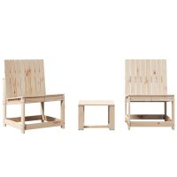 vidaXL 3-tlg. Garten-Lounge-Set Massivholz Kiefer