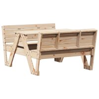 vidaXL Picknicktisch f&uuml;r Kinder 88x122x58 cm Massivholz Kiefer