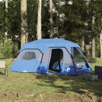 vidaXL Campingzelt 9 Personen Blau Verdunkelungsstoff Wasserfest