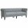 vidaXL Chesterfield-Sofa 3-Sitzer Hellgrau Stoff