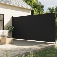 vidaXL Seitenmarkise Ausziehbar Schwarz 200x500 cm