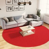 vidaXL Teppich OVIEDO Kurzflor Rot &Oslash; 280 cm