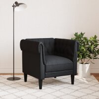 vidaXL Chesterfield-Sessel Schwarz Stoff