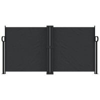 vidaXL Seitenmarkise Ausziehbar Schwarz 120x1200 cm