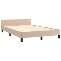 vidaXL Bettgestell mit Kopfteil Cappuccino-Braun 120x190 cm Kunstleder