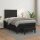 vidaXL Boxspringbett mit Matratze Schwarz 120x190 cm Kunstleder