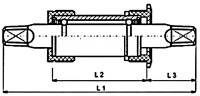 Neco innenlager BSA 122 x 31 schwarz/grau