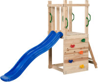Swing King Mari Spielplatz mit Rutsche Holz Natur/Blau