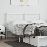 vidaXL Kopfteil Metall Weiß 160 cm