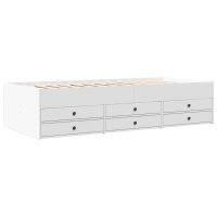 vidaXL Tagesbett mit Schubladen Weiß 90x200 cm Holzwerkstoff