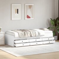 vidaXL Tagesbett mit Schubladen Weiß 90x200 cm Holzwerkstoff