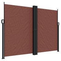 vidaXL Seitenmarkise Ausziehbar Braun 180x1000 cm