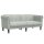 vidaXL Sofa 2-Sitzer Hellgrau Samt