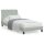 vidaXL Bett mit Matratze Hellgrau 80x200 cm Samt