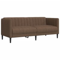 vidaXL Sofa 2-Sitzer Braun Stoff