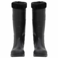 vidaXL Gummistiefel mit Herausnehmbarem Innenfutter Schwarz Gr. 42 PVC