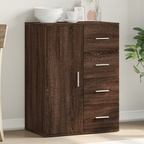 vidaXL Sideboard Braun Eichen-Optik 59x39x80 cm Holzwerkstoff