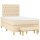 vidaXL Boxspringbett mit Matratze Creme 120x190 cm Stoff