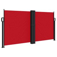 vidaXL Seitenmarkise Ausziehbar Rot 120x1000 cm