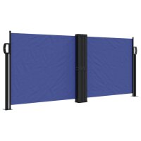 vidaXL Seitenmarkise Ausziehbar Blau 100x600 cm