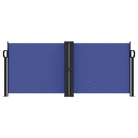 vidaXL Seitenmarkise Ausziehbar Blau 100x600 cm