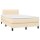 vidaXL Boxspringbett mit Matratze Creme 120x190 cm Stoff