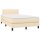 vidaXL Boxspringbett mit Matratze Creme 120x190 cm Stoff