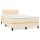 vidaXL Boxspringbett mit Matratze Creme 120x190 cm Stoff