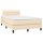 vidaXL Boxspringbett mit Matratze Creme 120x190 cm Stoff