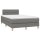 vidaXL Boxspringbett mit Matratze Dunkelgrau 120x190 cm Stoff