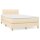 vidaXL Boxspringbett mit Matratze Creme 120x190 cm Stoff