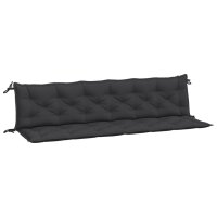 vidaXL Gartenbank-Auflagen 2 Stk. Schwarz 200x50x7 cm Oxford-Gewebe