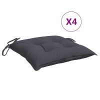 vidaXL Stuhlkissen 4 Stk. Anthrazit 50x50x7 cm Oxford-Gewebe