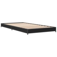 vidaXL Bettgestell Schwarz 90x190 cm Holzwerkstoff und Metall