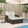 vidaXL Gartensofa mit Kissen 2-Sitzer Braun Poly Rattan