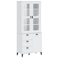 vidaXL Highboard VIKEN Wei&szlig; 80x40x190 cm Massivholz Kiefer