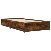 vidaXL Bettgestell R&auml;uchereiche 100x200 cm Holzwerkstoff und Metall