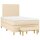 vidaXL Boxspringbett mit Matratze Creme 120x190 cm Stoff