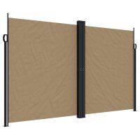 vidaXL Seitenmarkise Ausziehbar Taupe 200x600 cm