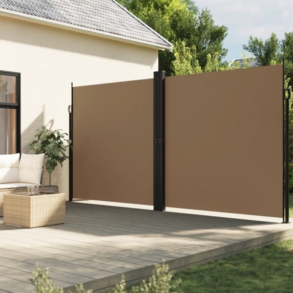 vidaXL Seitenmarkise Ausziehbar Taupe 220x600 cm