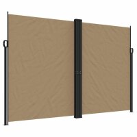 vidaXL Seitenmarkise Ausziehbar Taupe 220x600 cm