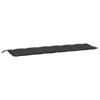 vidaXL Gartenbank-Auflage Schwarz 200x50x7 cm Oxford-Gewebe