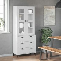 vidaXL Highboard VIKEN Wei&szlig; 80x40x190 cm Massivholz Kiefer