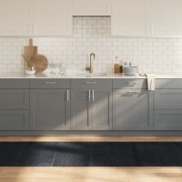 vidaXL Teppich Rechteckig Schwarz 80x500 cm Bambus